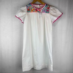 Crewcuts Jcrew girls dress floral embroidered neckline size 12 kids